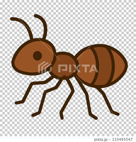 アリのシンプルなイラスト 133493547