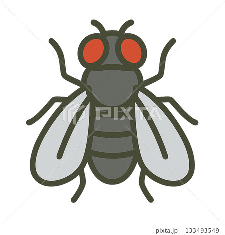 ハエのシンプルなイラスト 133493549
