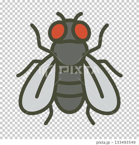 ハエのシンプルなイラスト 133493549