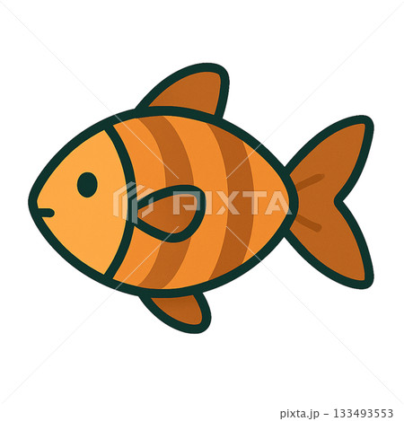 魚のシンプルなイラスト 133493553