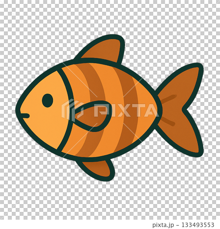 魚のシンプルなイラスト 133493553