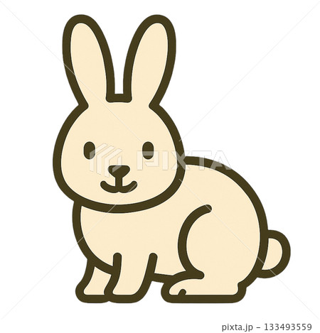 ウサギのシンプルなイラスト 133493559