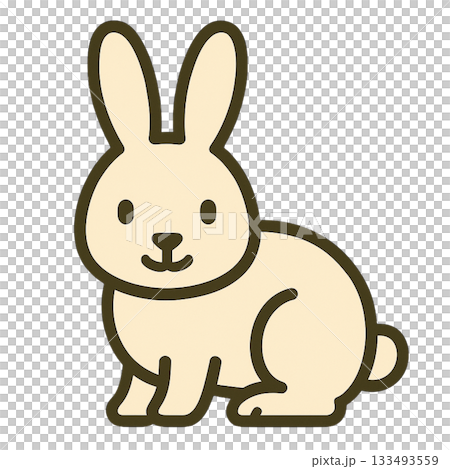 ウサギのシンプルなイラスト 133493559