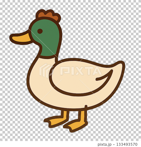鴨子的簡單插圖 133493570
