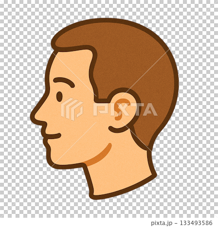 Simple illustration of a head 133493586