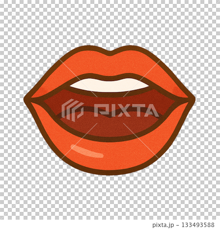 嘴部的簡單插圖 133493588