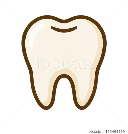 歯のシンプルなイラスト 133493589