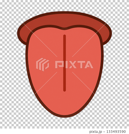 舌頭的簡單示意圖 133493590