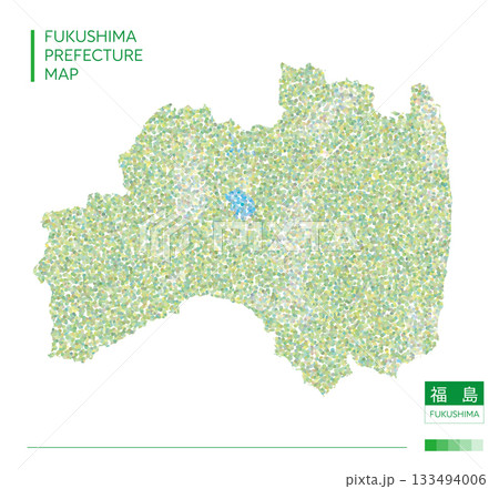 福島県地図(Fukushima・点描) 133494006