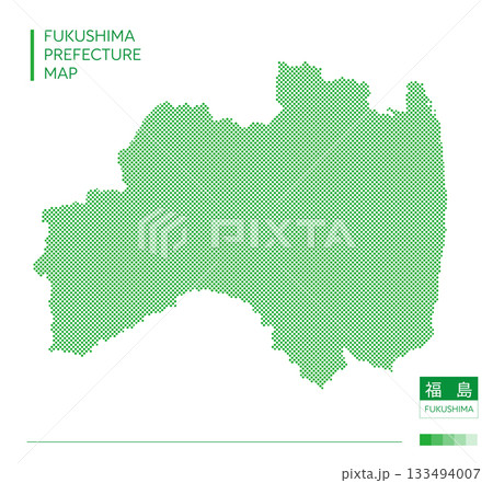 福島県地図(Fukushima・ドット) 133494007