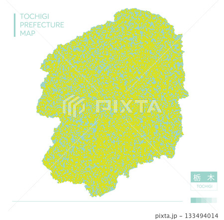 栃木県地図(Tochigi・ラフ点描・黄背景) 栃木県地図(Tochigi・ラフ点描・黄背景) 133494014