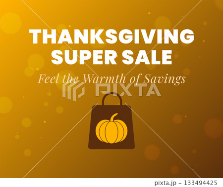 Thanksgiving Super Sale Warm Seasonal Savings 133494425