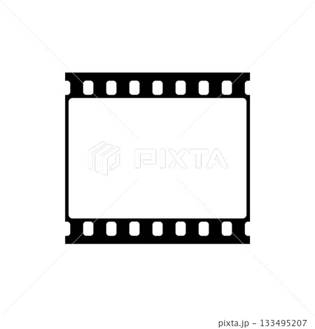 Film strip frame. Cinema tape. Photo negative, filmstrip. Movie black seamless vector illustration on white background for cinema-themed projects, movie posters and photographic albums 133495207