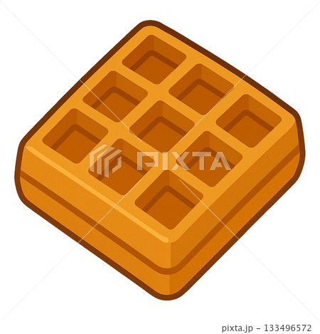 ワッフルのシンプルなイラスト 133496572