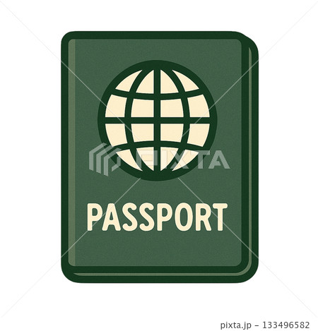 パスポートのシンプルなイラスト パスポートのシンプルなイラスト 133496582