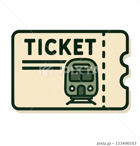 切符のシンプルなイラスト 切符のシンプルなイラスト 133496583