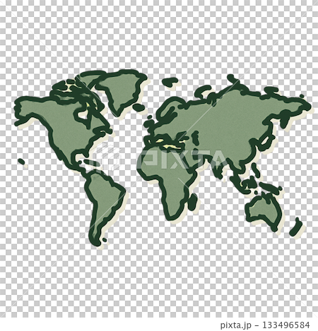 Simple illustration of world map 133496584