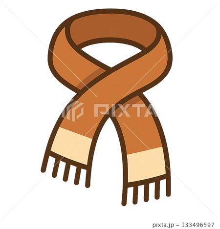 マフラーのシンプルなイラスト 133496597