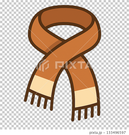 マフラーのシンプルなイラスト 133496597