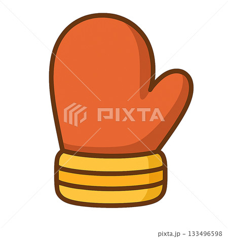 手袋のシンプルなイラスト 133496598