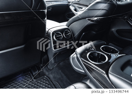 Luxury vehicle interior with premium seating and sleek design Luxury vehicle interior with premium seating and sleek design 133496744