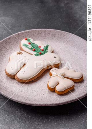 Christmas gingerbread as food background for winter holidays. Sweet christmas gingerbread Christmas gingerbread as food background for winter holidays. Sweet christmas gingerbread 133496892
