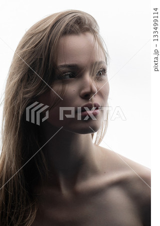 Beautiful young woman sensual portrait Beautiful young woman sensual portrait 133499114