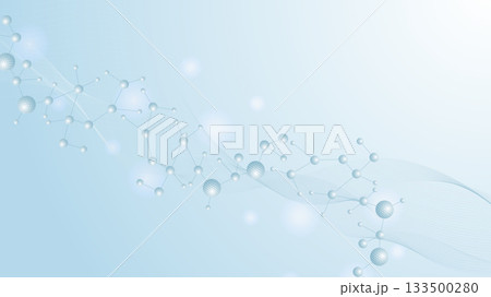 Molecular structure and genetic engineering, atom, neural network, neurons, DNA molecule. Scientific research concept for healthcare, medical, technology, chemistry, science template presentation Molecular structure and genetic engineering, atom, neural network, neurons, DNA molecule. Scientific research concept for healthcare, medical, technology, chemistry, science template presentation 133500280