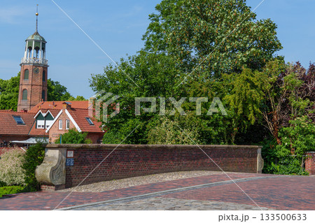 ditzum at the ems river in germany 133500633