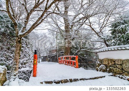 京都 大原の雪景色  133502263