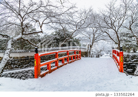 京都 大原の雪景色  133502264