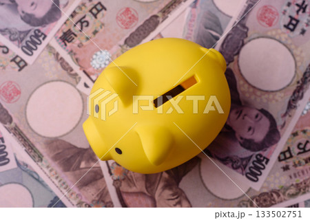 Japan, Japanese yen paper banknotes, money for business. Japanese yen 133502751