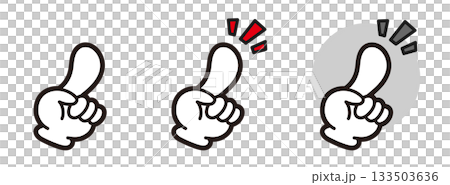 Pointing finger icon. Hand symbol. Hand sign. 133503636
