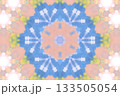 和風背景素材、美しい模様、織物、布地、布、和風イメージ素材 133505054