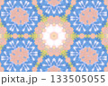 カラフルな万華鏡、美しい幾何学模様 133505055