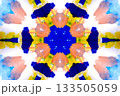 カラフルな万華鏡、美しい幾何学模様 133505059