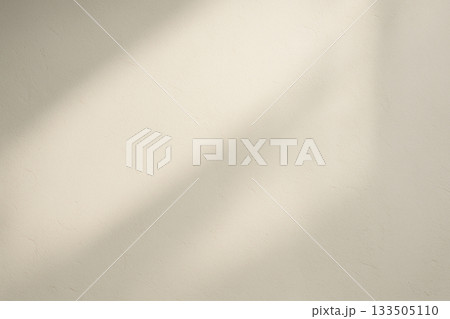 柔らかな光と影が落ちる白い漆喰壁の背景 133505110