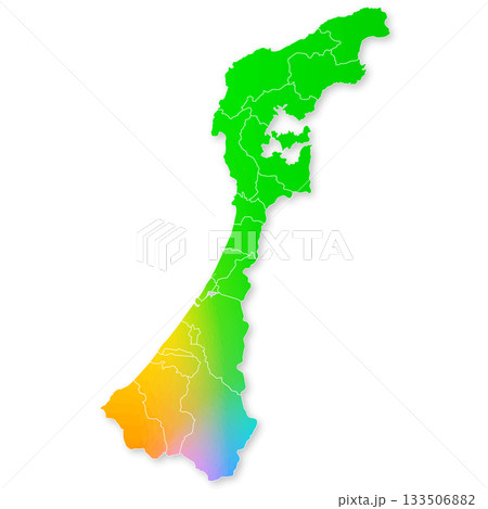 石川県と市町村地図 石川県と市町村地図 133506882