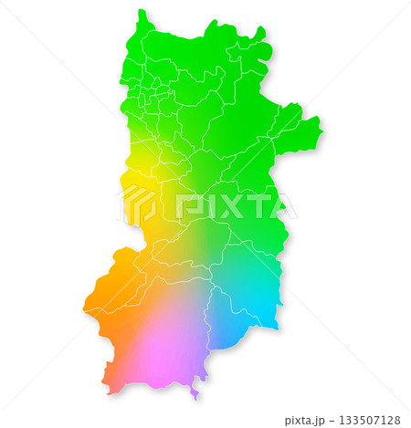奈良県と市町村地図 133507128