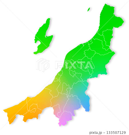 新潟県と市町村地図 133507129