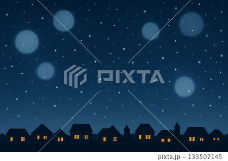 雪 冬 街 夜景 雪 冬 街 夜景 133507145