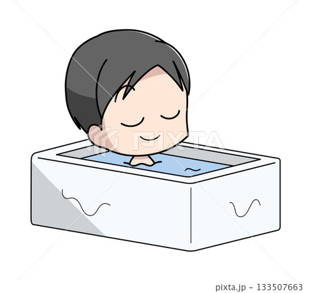 入浴する男性のイラスト 133507663