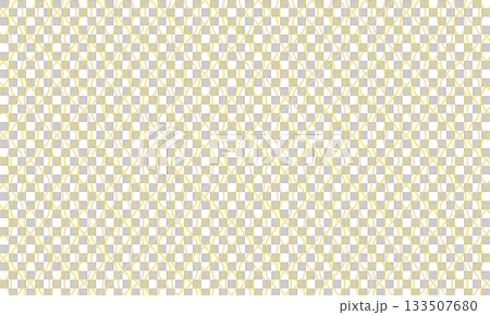 Crossed yellow and beige yarn mesh pattern Crossed yellow and beige yarn mesh pattern 133507680