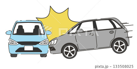 交通事故の状況を描いたイラスト 133508025