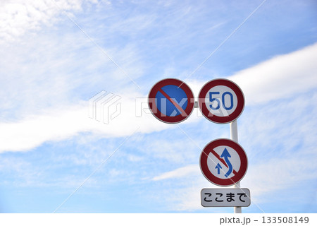 最高速度・駐車禁止・追い越しの為右側部分はみ出し禁止 133508149