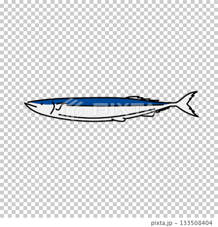 イラスト素材: 三陸産サンマのイラスト 133508404