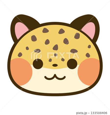 かわいい豹の顔アイコン 133508406
