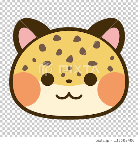 かわいい豹の顔アイコン 133508406