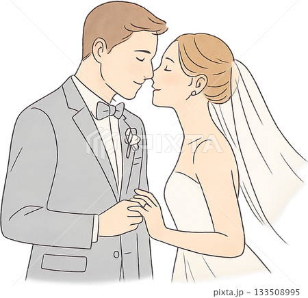 ほのかな感じの薄いラインドローイングイラスト ほのかな感じの薄いラインドローイングイラスト 133508995