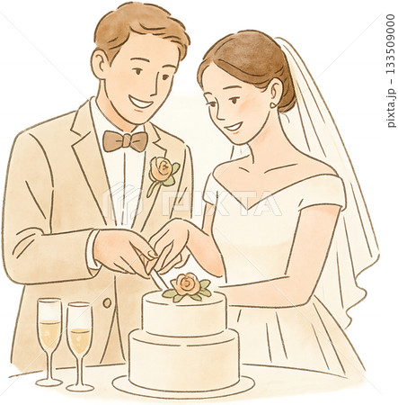 ほのかな感じの薄いラインドローイングイラスト 133509000